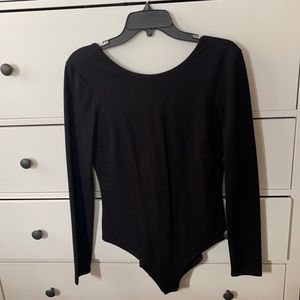 H&M Black Top with cross cross back